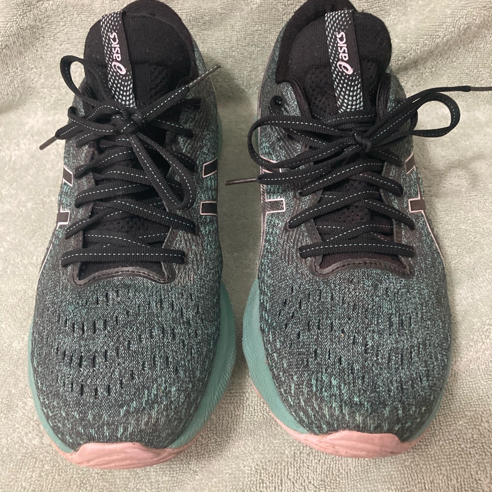 ASICS Women's Athletic Shoes - Black and Teal